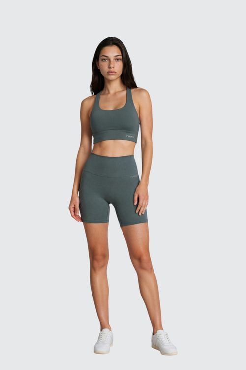 W SunSoft Stringy Crop Top Bra - Forest Deep