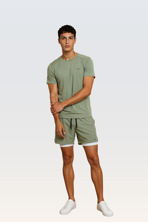 MU StarAir Train Shorts With Lining - Peacock Light