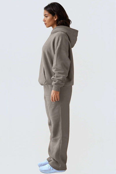 Rumi Earth - WU Moon Dento Sweatshirt Oversize Fleece + Hoodie - Camel - R113221CMP - 