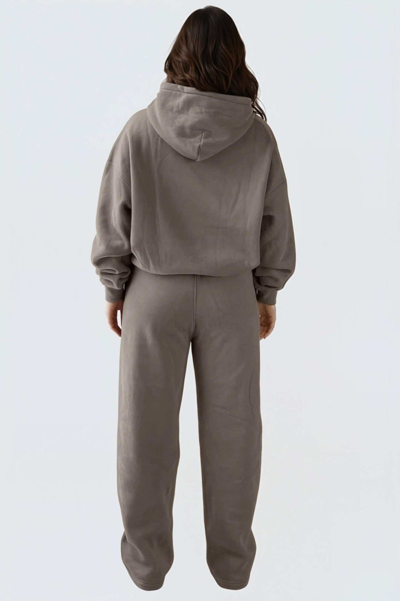Rumi Earth - WU Moon Dento Sweatshirt Oversize Fleece + Hoodie - Camel - R113221CMP - 